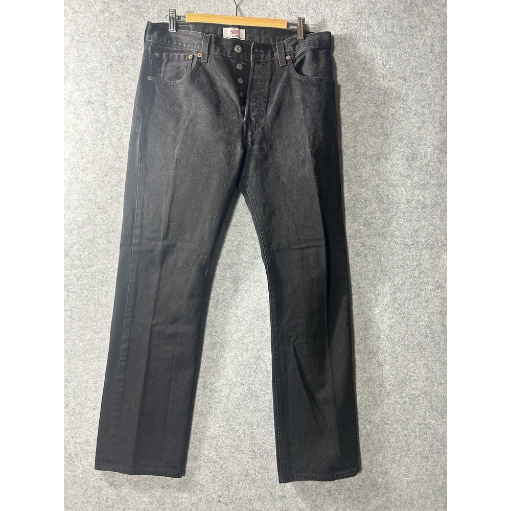 VTG Levi's 501 Men's W33 L32 Black Jeans Button Fly Straight Leg Made Mexico Y2K